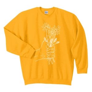 Marla Catherine mercy yellow flower sweatshirt